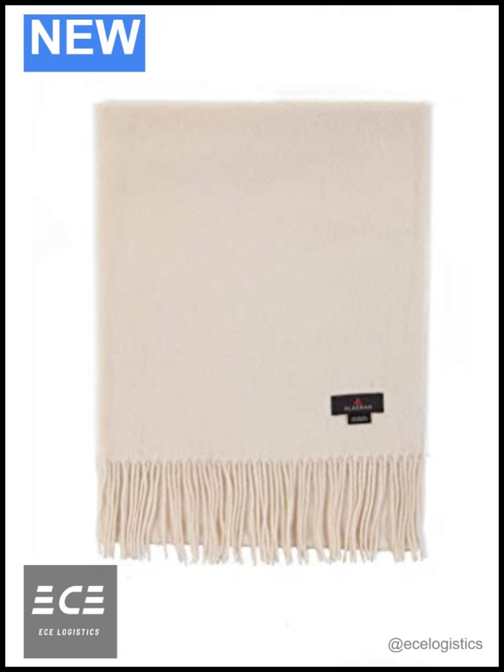 Merino Wool Cashmere Blend Woven Scarf 72x12